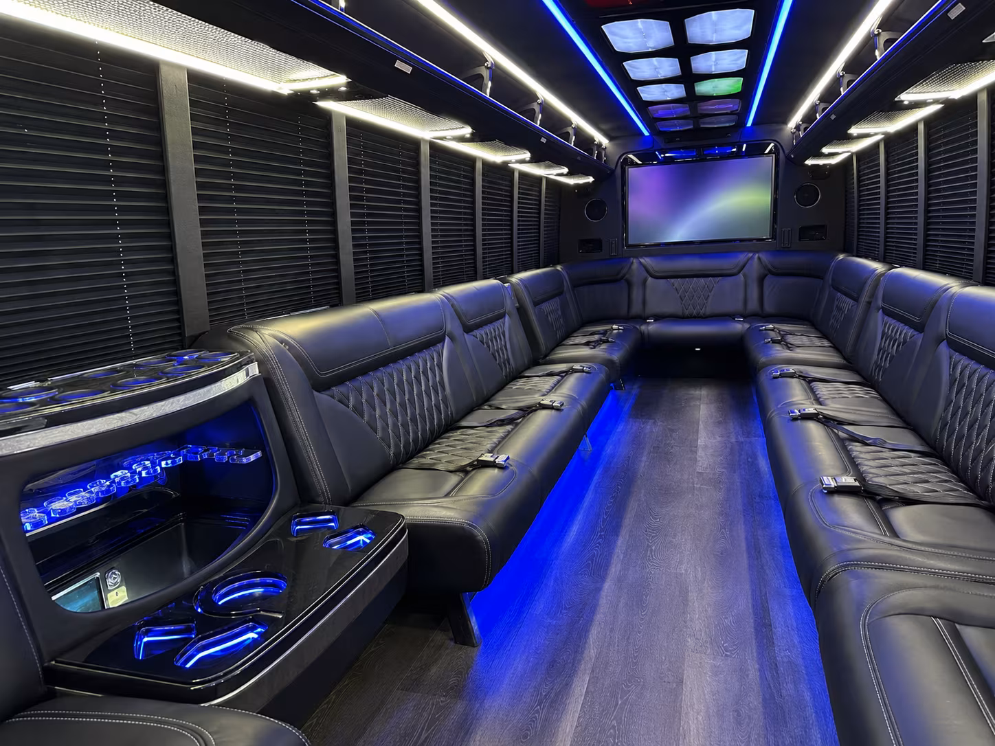 st petersburg 20 passenger party bus inside