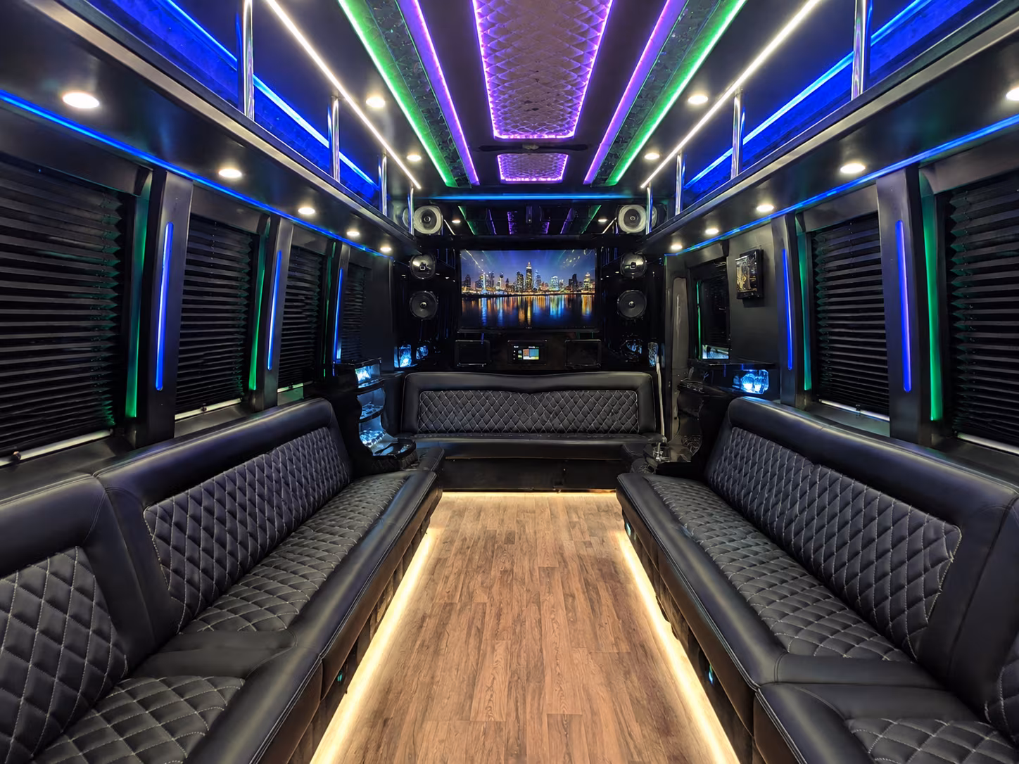 st petersburg 25 passenger party bus interior