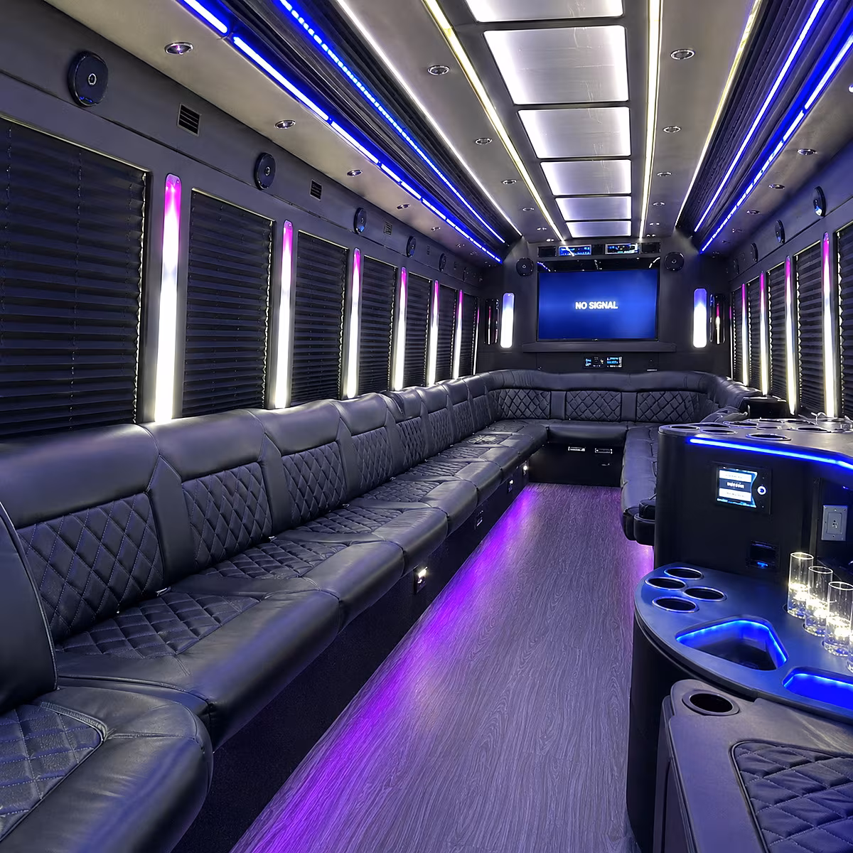 st petersburg 30 passenger party bus inside