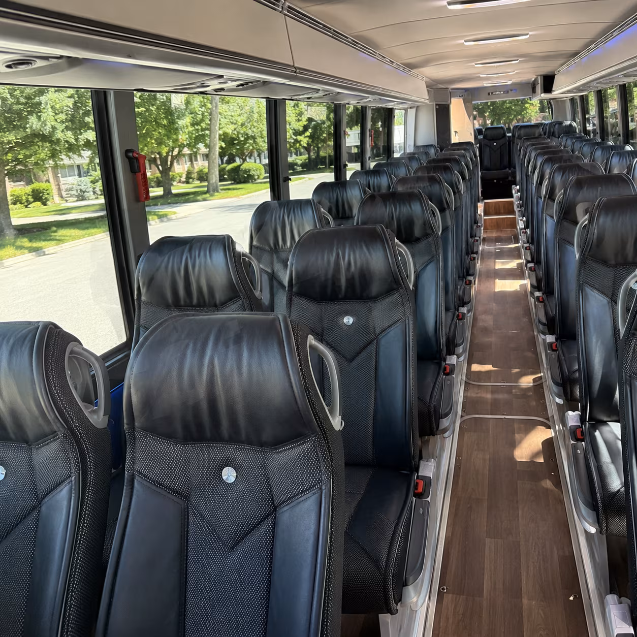 st petersburg 40 passenger charter bus inside
