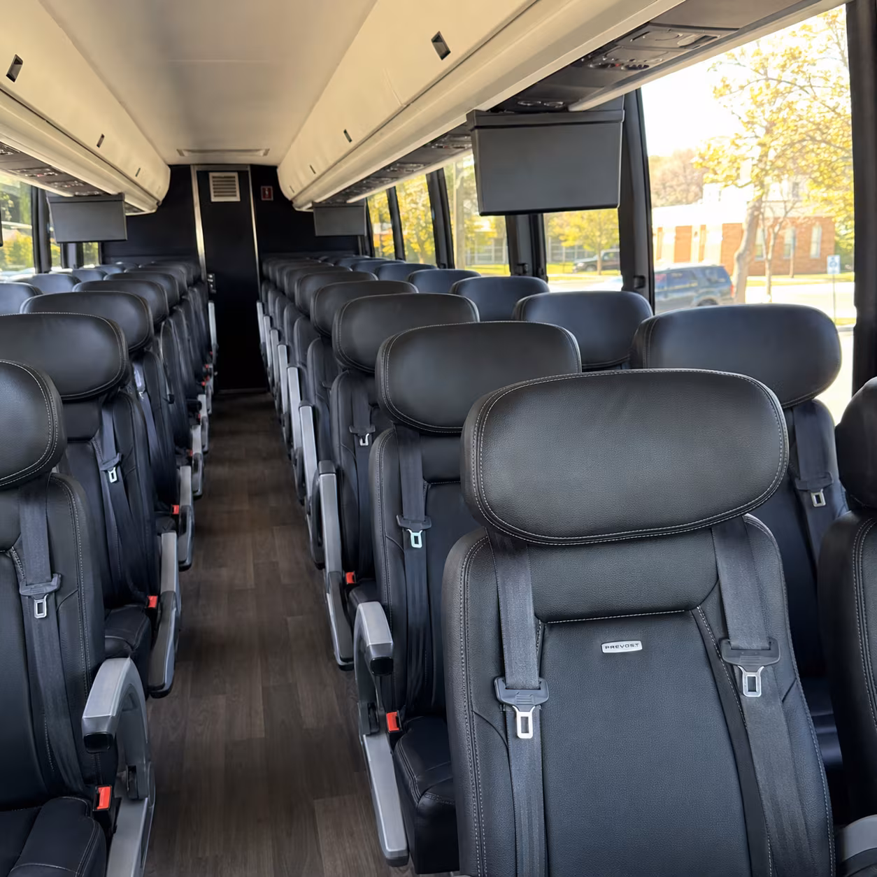 st petersburg 45 passenger charter bus inside