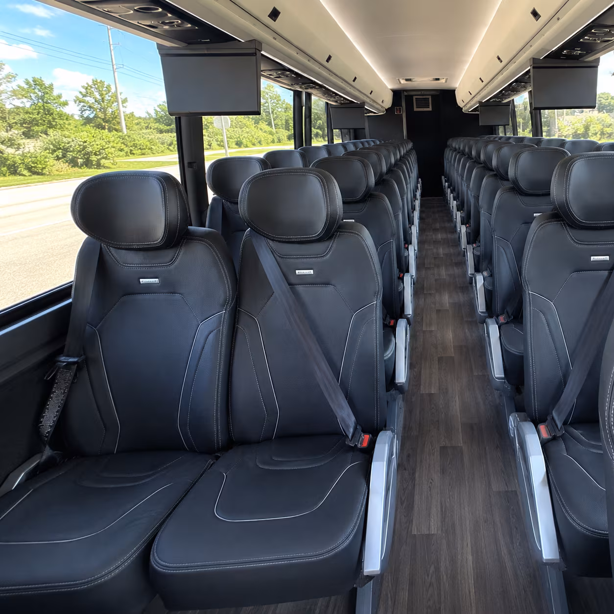 st petersburg 47 passenger charter bus inside