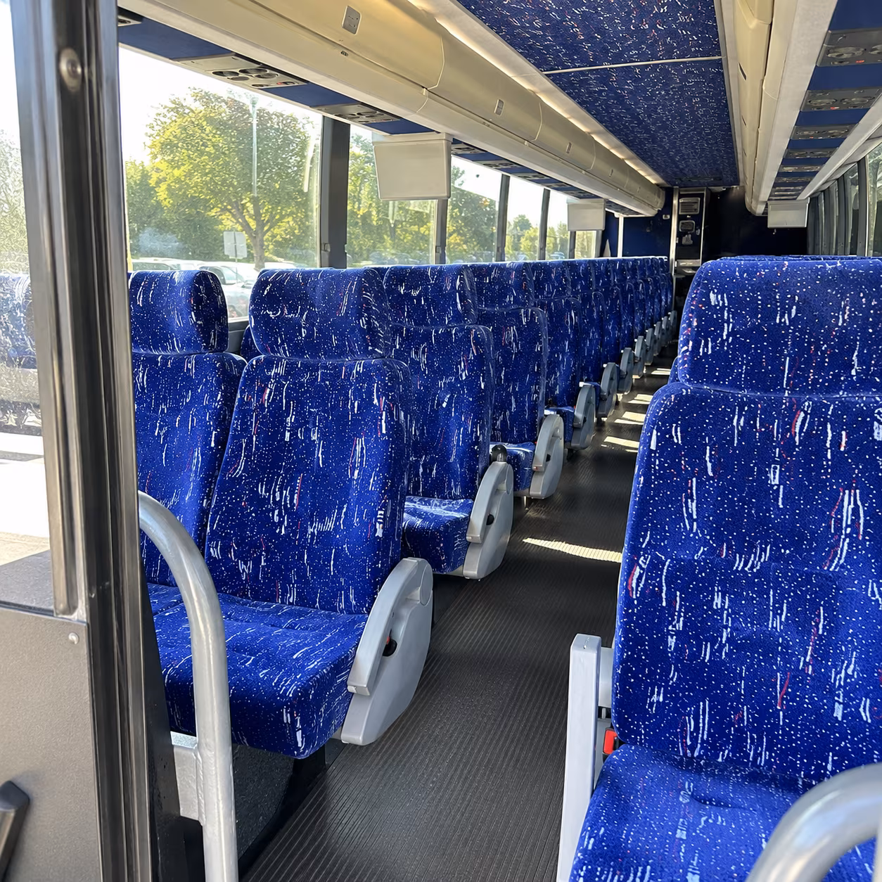 st petersburg 50 passenger charter bus inside