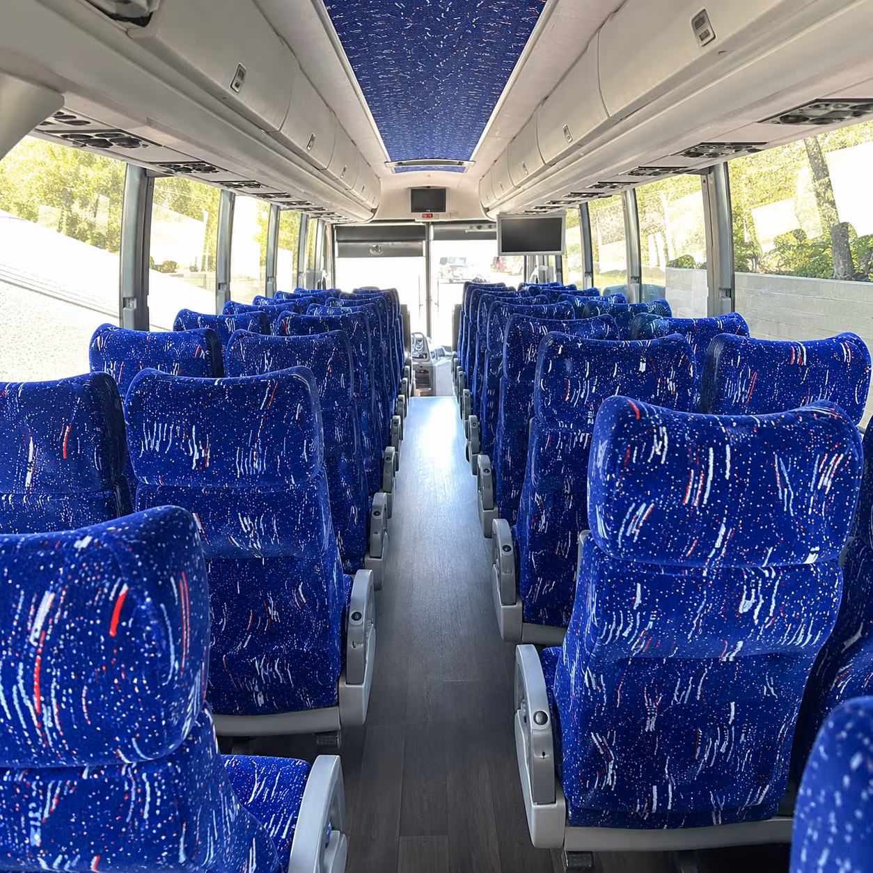 st petersburg 50 passenger charter bus interior