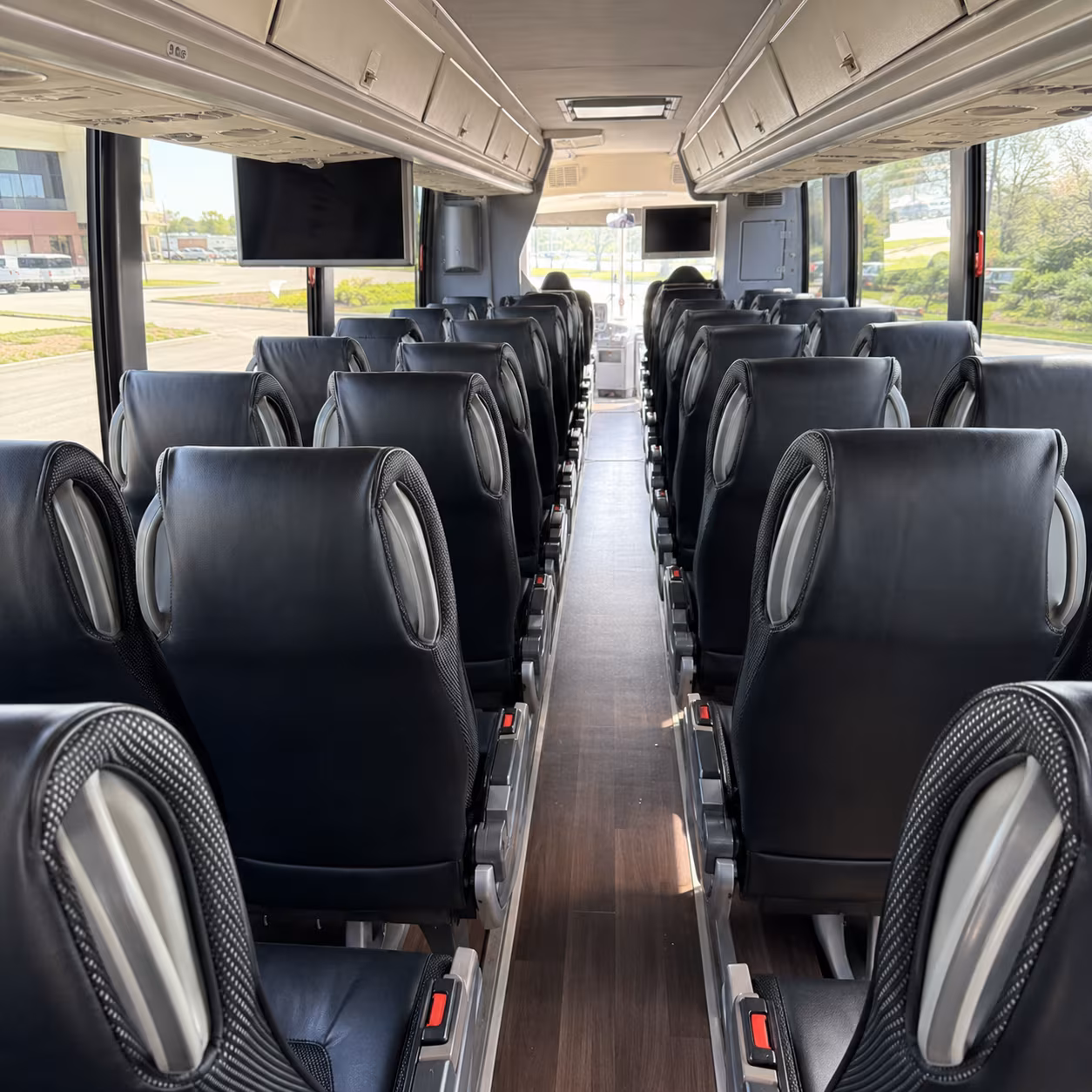 st petersburg 56 passenger charter bus inside